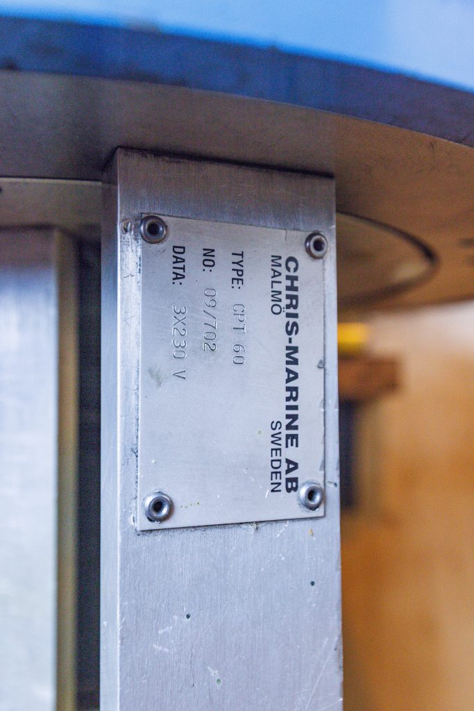 Chris-Marine CPT 60 nameplate – marine engine liner honing equipment