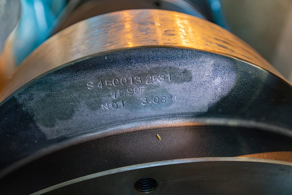 Wärtsilä RT-flex 96C camshaft marking detail